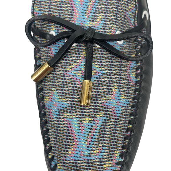 Louis Vuitton Gloria Leather Flat Loafers Blue LV Pop Monogram Size 40 - Picture 5 of 13